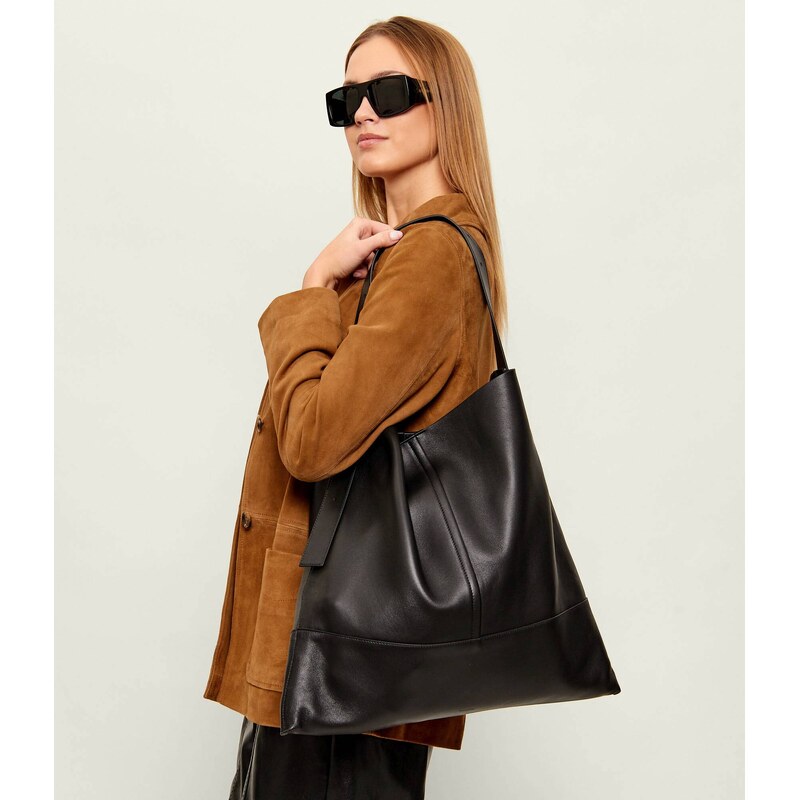 AllSaints Kožená kabelka shopper ASHA