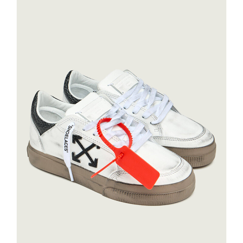 OFF-WHITE Kožené tenisky W-VULC LOW