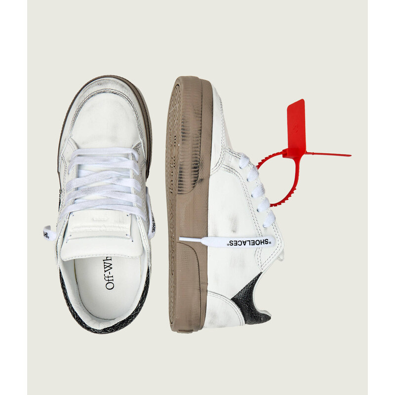 OFF-WHITE Kožené tenisky W-VULC LOW