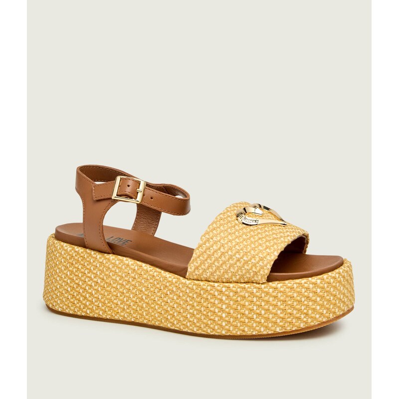 Love Moschino Sandály s přídavkem kůže