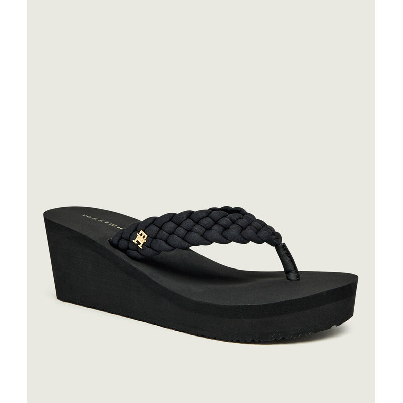 Tommy Hilfiger Žabky WEDGE BRAIDED SUMMER 114558595