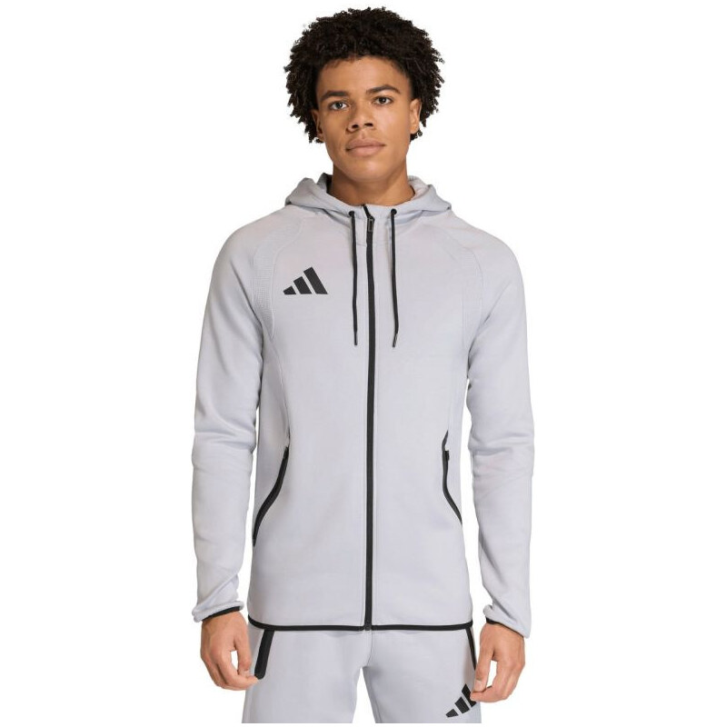 Pánská mikina adidas Tiro 26 Travel Sweat Hoodie šedá KF6077