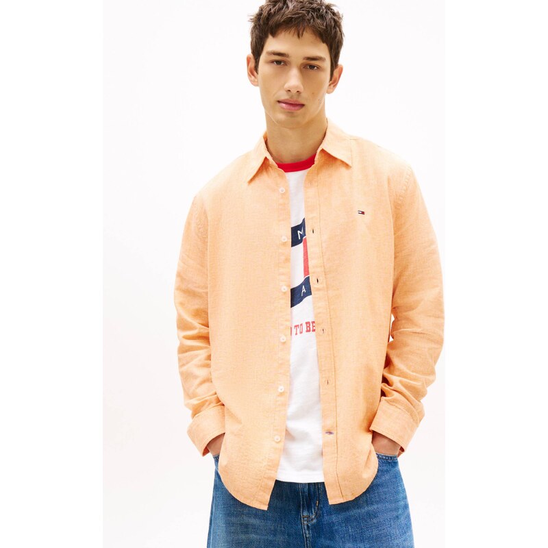 Tommy Jeans Lněná košile | regular fit