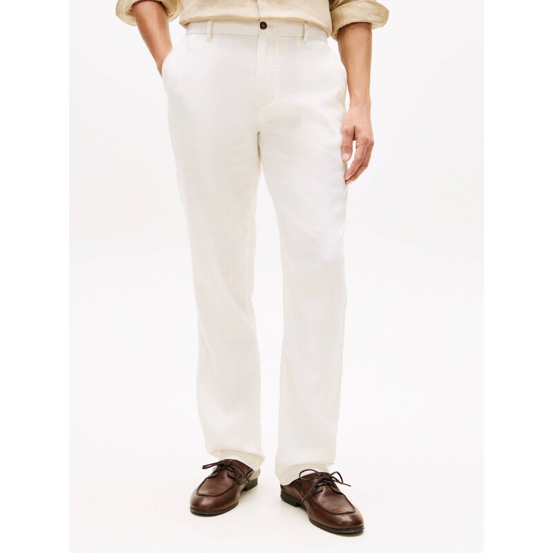 Tommy Hilfiger Lněné kalhoty chino DENTON | Straight fit