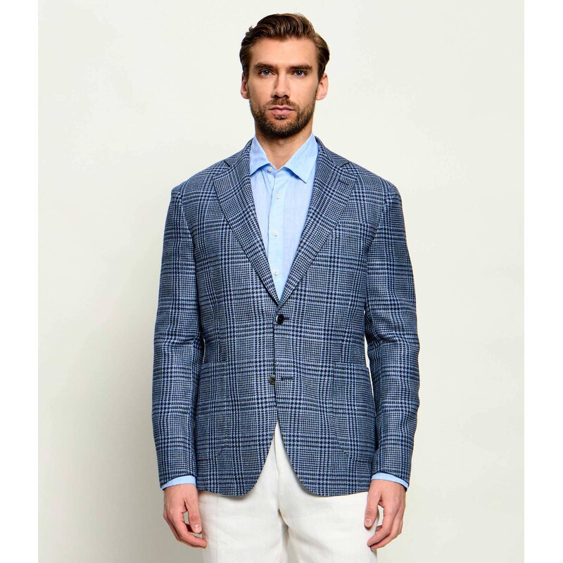Oscar Jacobson Sako Ferry Patch | Slim Fit | s příměsí vlny