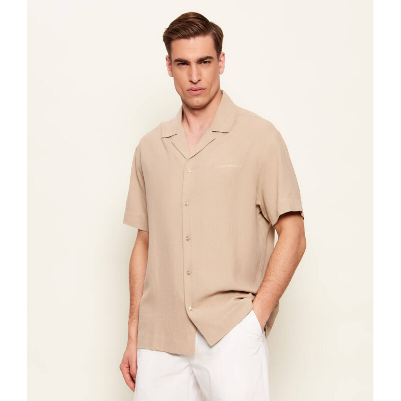 Emporio Armani Košile | Relaxed fit přidáním lnu
