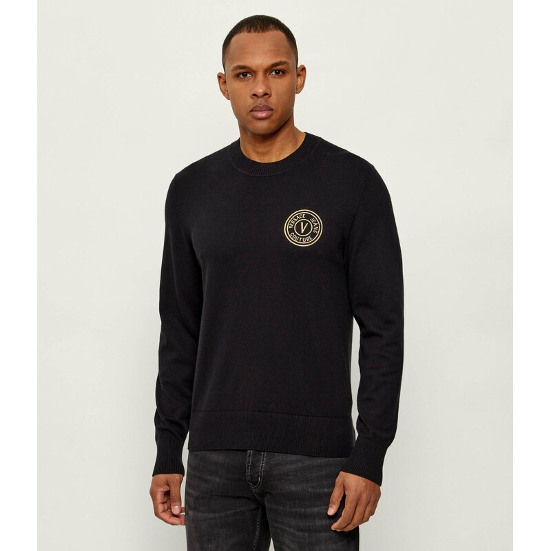 Versace Jeans Couture Svetr | Slim Fit | s příměsí kašmíru