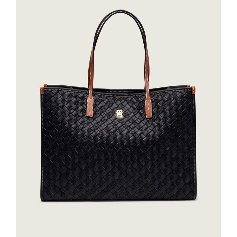 Tommy Hilfiger Kabelka shopper TH CITY s přídavkem kůže