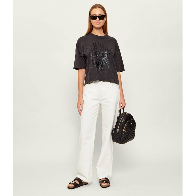 GUESS Tričko SAVAGE TOUR | Cropped Fit