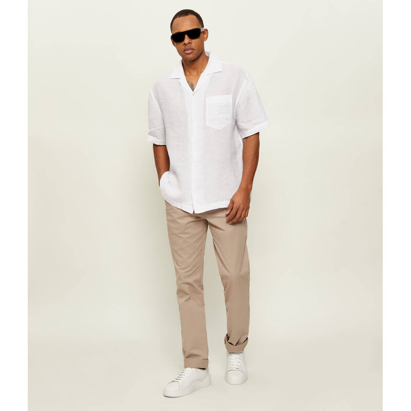 HUGO Lněná košile Exolino | Relaxed fit