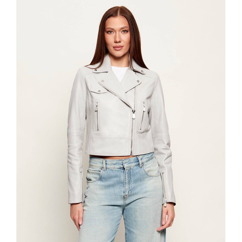Pinko Kožená bunda NEW SENSIBILE | Cropped Fit 113631879