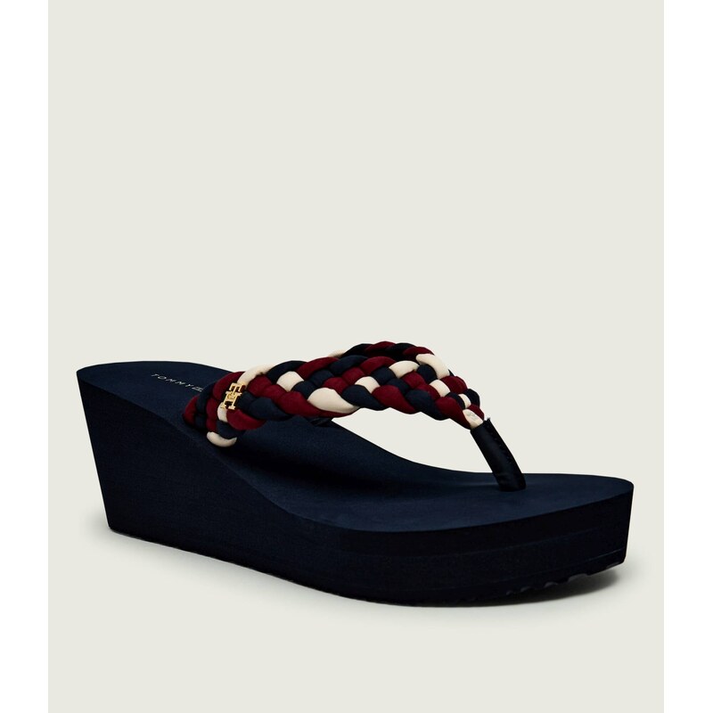 Tommy Hilfiger Žabky WEDGE BRAIDED SUMMER 113502504