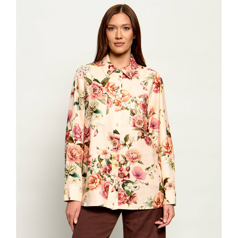 GUESS Lněná košile CADIE | Oversize fit 115527764