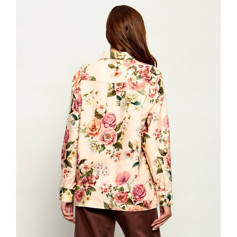 GUESS Lněná košile CADIE | Oversize fit