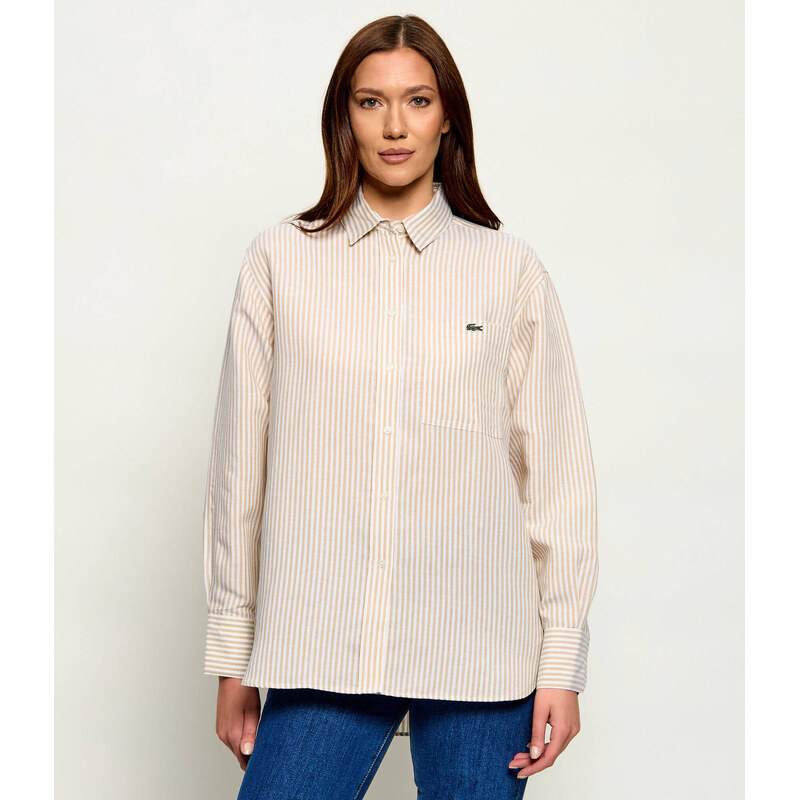 Lacoste Lněná košile | Oversize fit