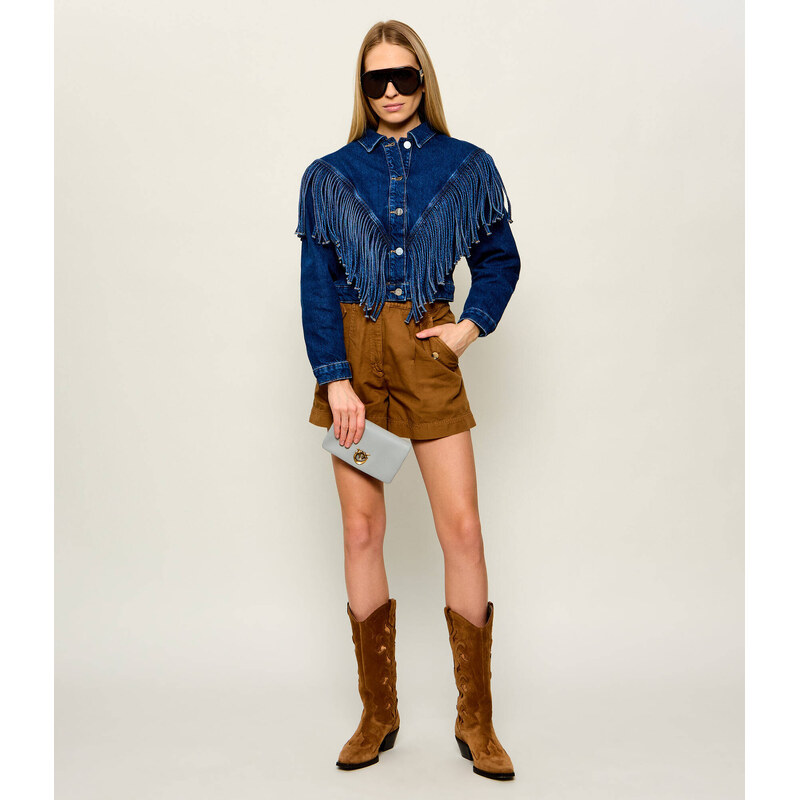 Pinko Kožená psaníčko CLICK SOFT HORIZONTAL MINI