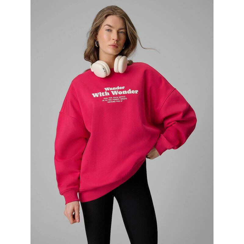 Dámská oversize mikina bez kapuce 4F 4FRSS26TSWSF2993-53S dámské 115643929