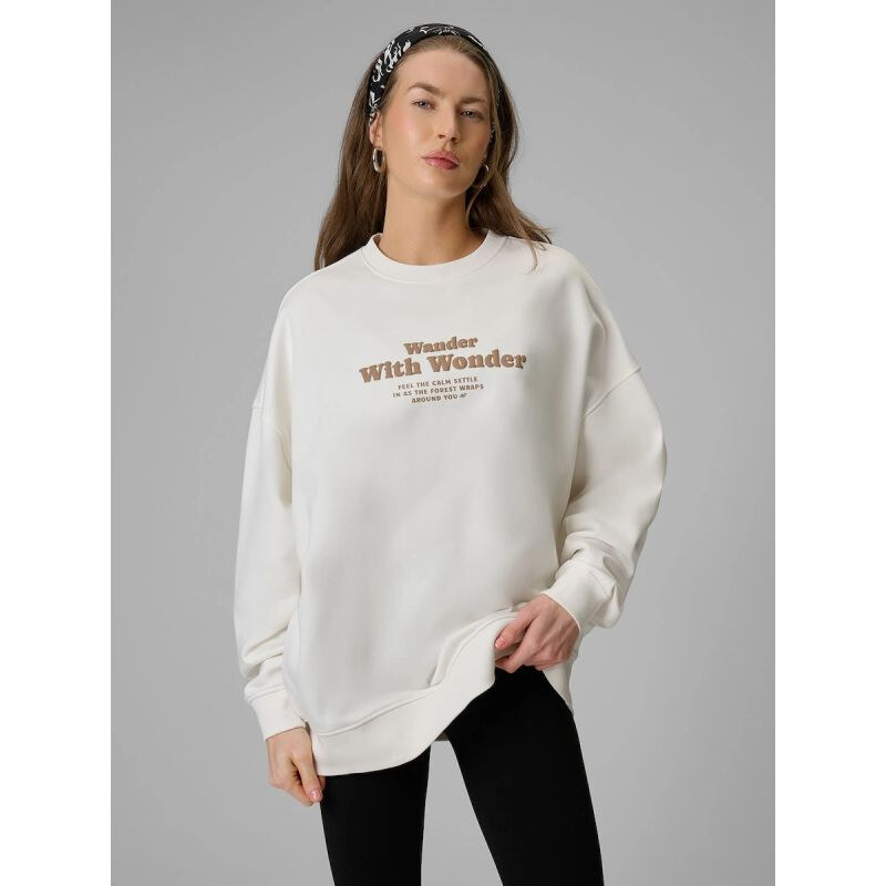 Dámská oversize mikina bez kapuce 4F 4FRSS26TSWSF2993-11S dámské 115643928