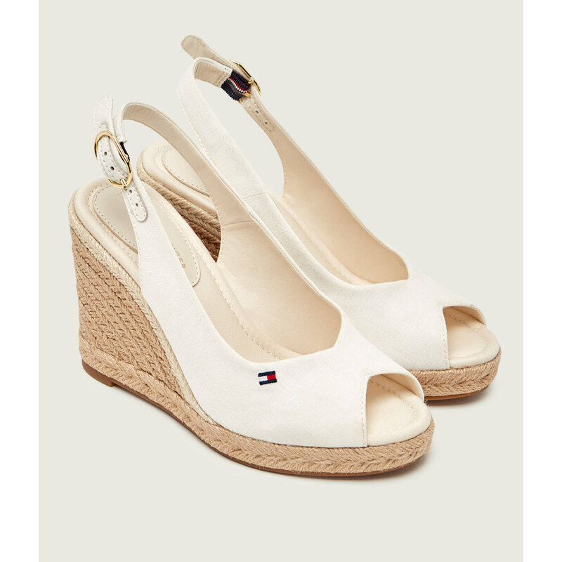 Tommy Hilfiger Boty na klínku s přídavkem kůže