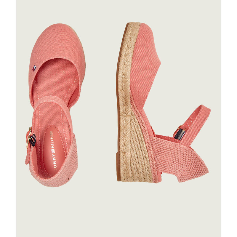 Tommy Hilfiger Boty na klínku s přídavkem kůže