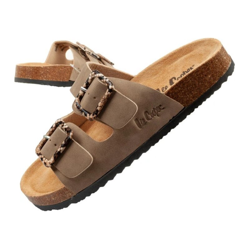 Lee Cooper dámské šněrovací boty slip-on žabky khaki pohodlné lehké 115643945