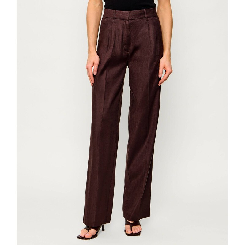 GUESS Lněné kalhoty CARLA | Relaxed fit 115492841