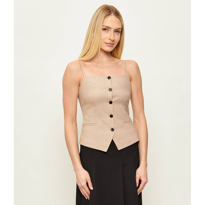HUGO Top Copale | Slim Fit přidáním lnu