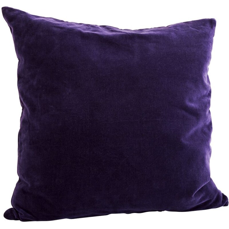 Madam Stoltz Sametový povlak na polštář Deep purple 50x50