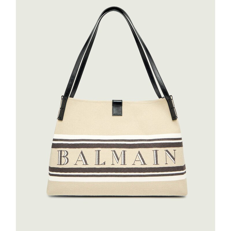 Balmain Kabelka shopper s přídavkem kůže 113354911