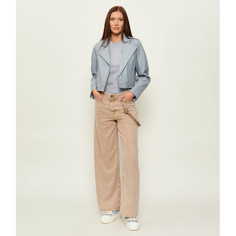 Pinko Kožený křivák CARLENE | Cropped Fit