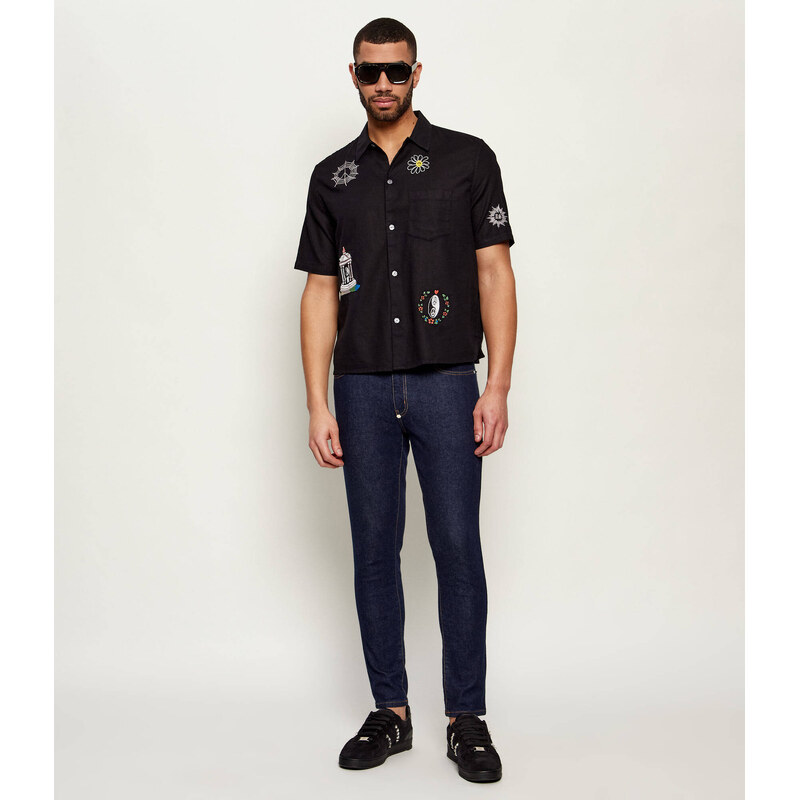 AllSaints Košile KARLTON | Relaxed fit přidáním lnu