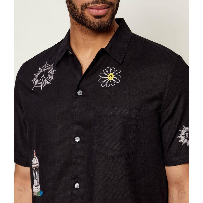 AllSaints Košile KARLTON | Relaxed fit přidáním lnu
