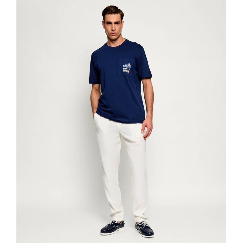 Tommy Hilfiger Lněné kalhoty chino HARLEM | regular fit