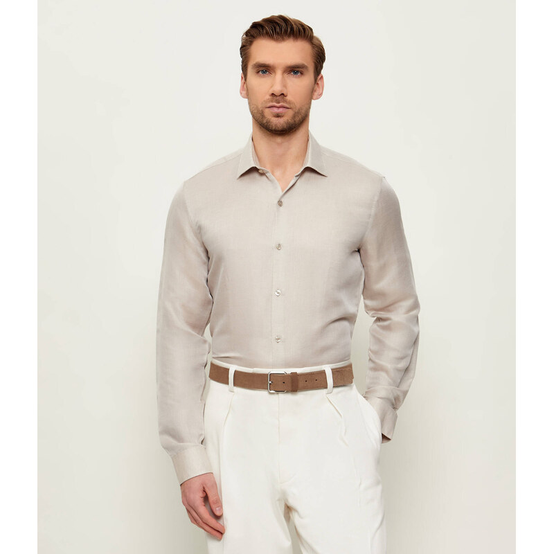 Calvin Klein Lněná košile | Slim Fit