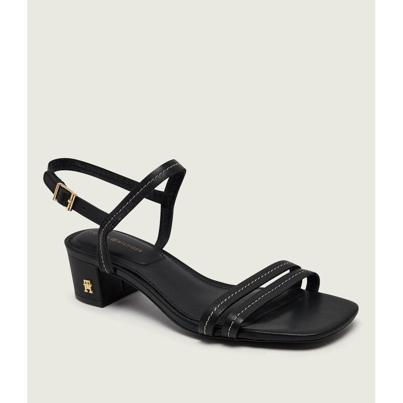 Tommy Hilfiger Kožené sandály na klínku