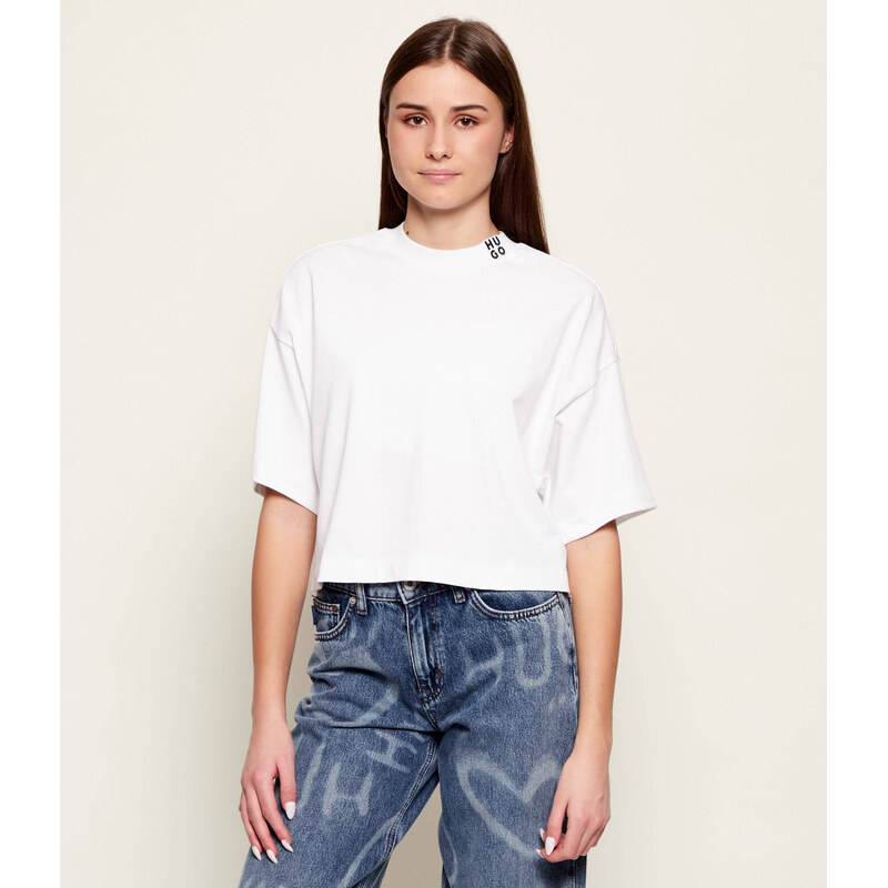 HUGO Tričko Damelody | Cropped Fit