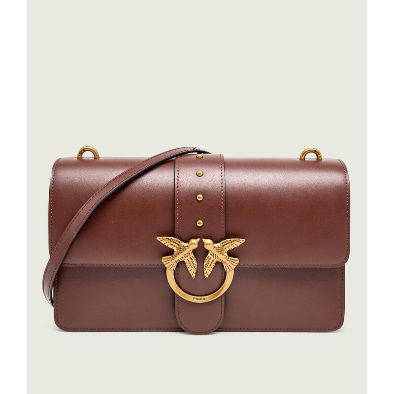 Pinko Kožená crossbody kabelka LOVE ONE CLASSIC
