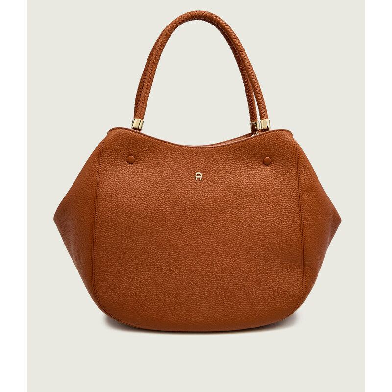 Aigner Kožená kabelka shopper CARRÉ SOFT 111336597
