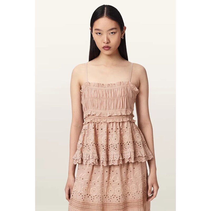 AllSaints top dámský s viskózou CAMILLE 115645308