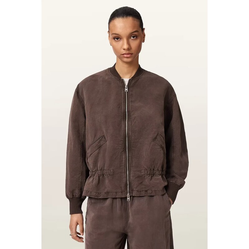 AllSaints bomber dámský se lnem SOFI