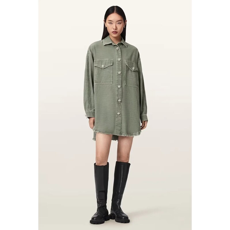 AllSaints košilové šaty s lyocellem HETTIE 115645329