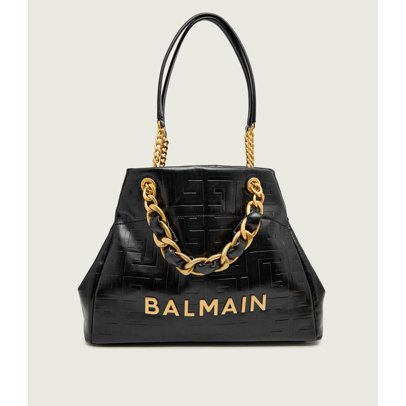 Balmain Kožená kabelka shopper 1945 SOFT 111175089