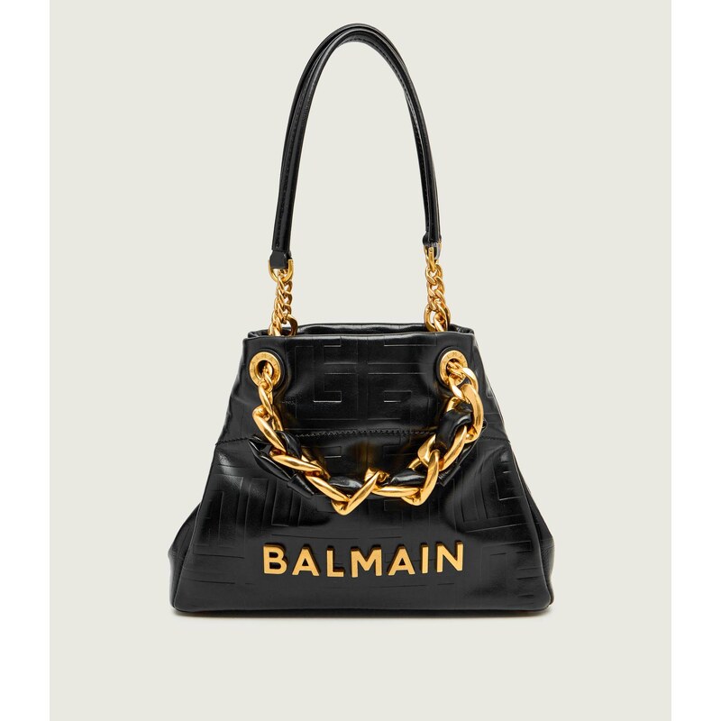 Balmain Kožená kabelka na rameno 1945 SOFT SMALL