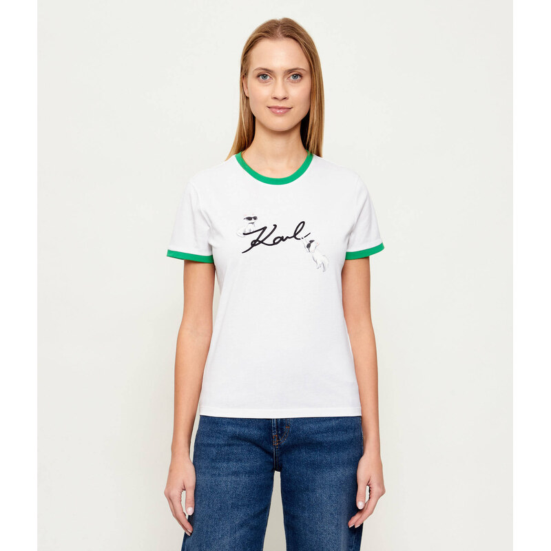 Karl Lagerfeld Tričko Ikon Signature Choupette | Slim Fit