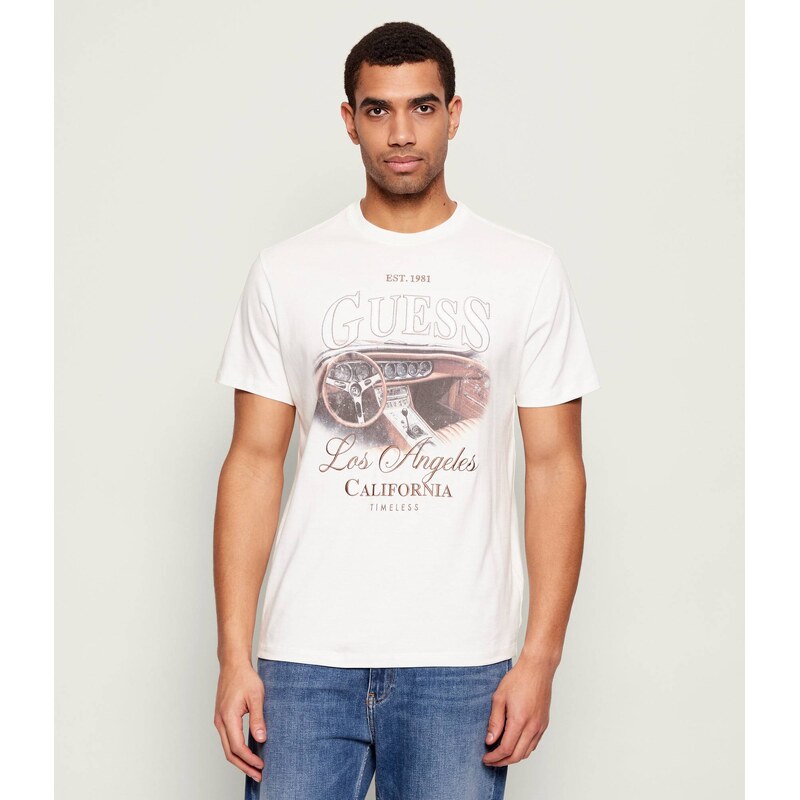 GUESS Tričko SATIN | regular fit