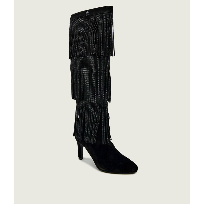 Kurt Geiger Kozačky na vysokém podpatku SHOREDITCH | semiš