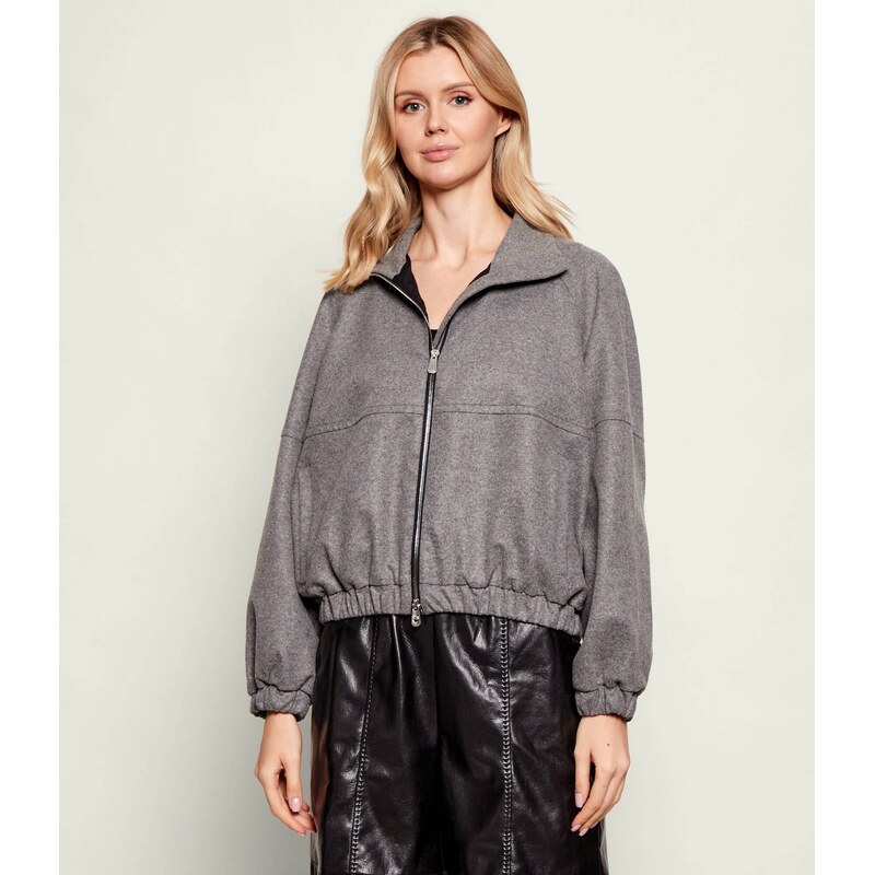 Pinko Bunda bomber CONSUELO | Relaxed fit | s příměsí vlny