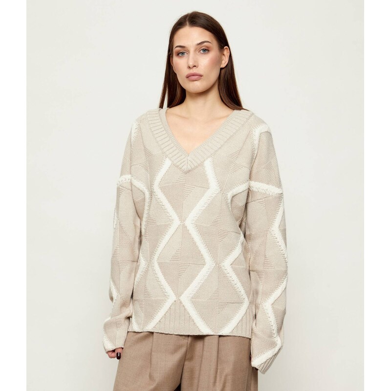 BOSS BLACK Vlněný svetr Flarin | Relaxed fit