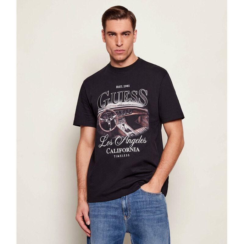 GUESS Tričko SATIN | regular fit