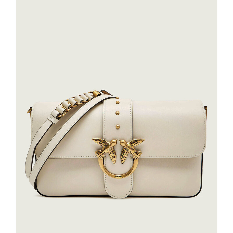 Pinko Kožená crossbody kabelka LOVE ONE CLASSIC SLOUCHY